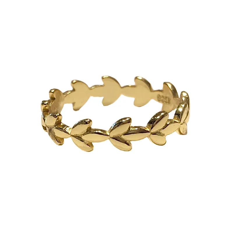 women’s two-tone rings-women’s two-tone rings-Leafea Ring