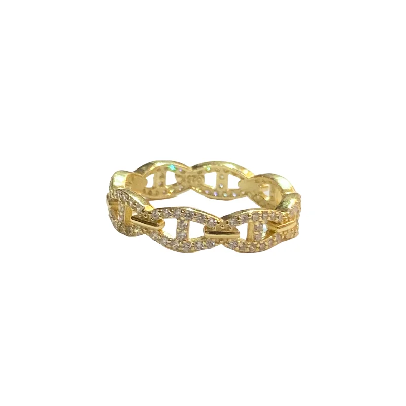 women’s diamond rings-women’s diamond rings-Noelia Sparkle Chain Link Ring