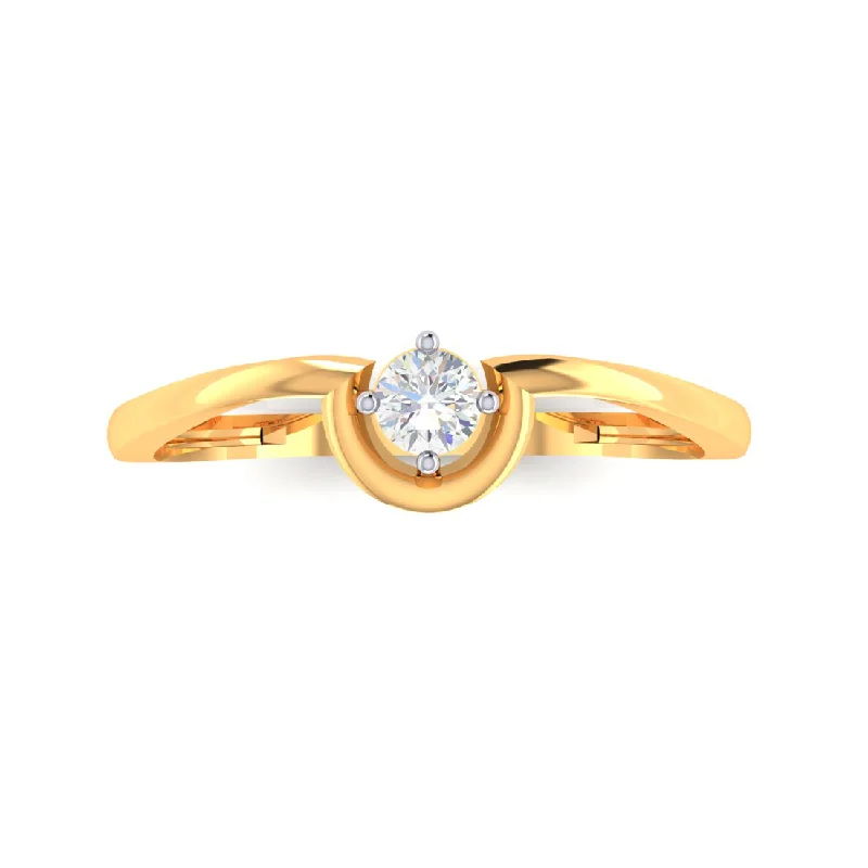 women’s chunky rings-18k Hemispherical Diamond Ring