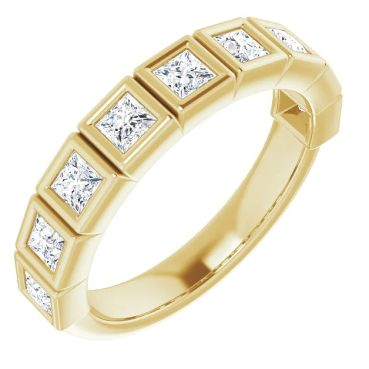 women’s wedding rings-women’s wedding rings-14K Yellow 3/4 CTW Natural Diamond Anniversary Band