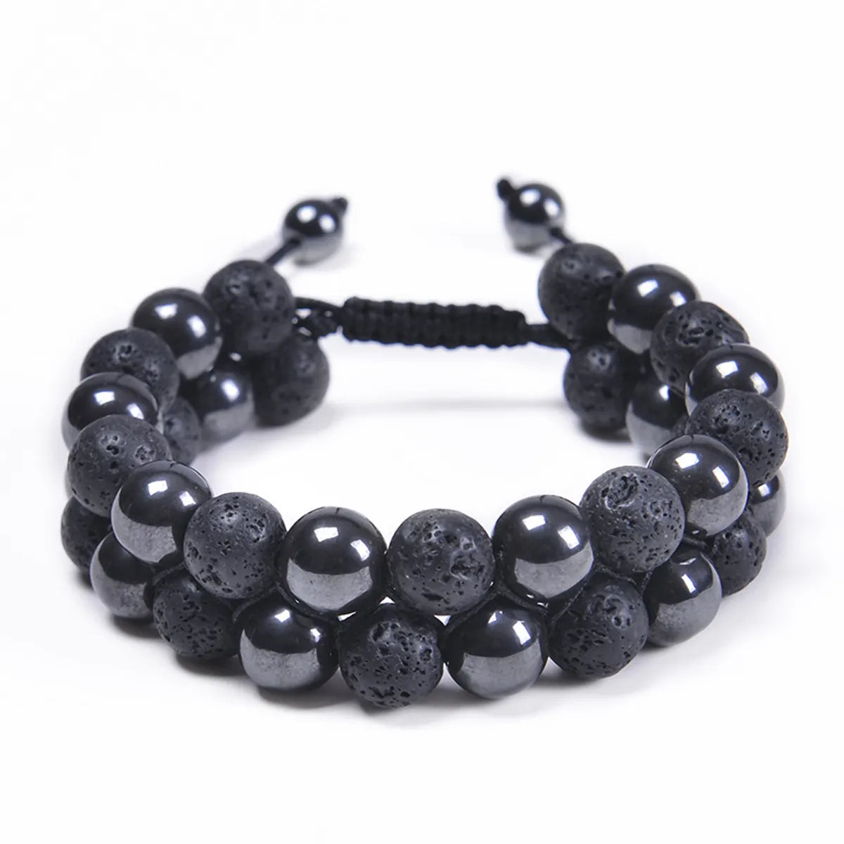 10MM-Black Magnet Volcanic Stone Bracelet