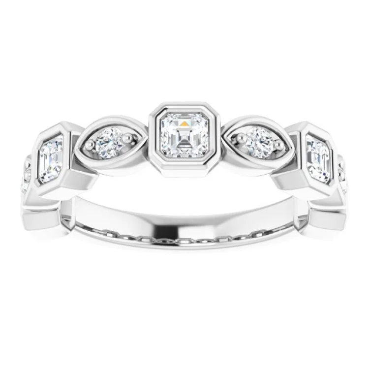 women’s bold rings-women’s bold rings-14K White 9/10 CTW Natural Diamond Anniversary Band