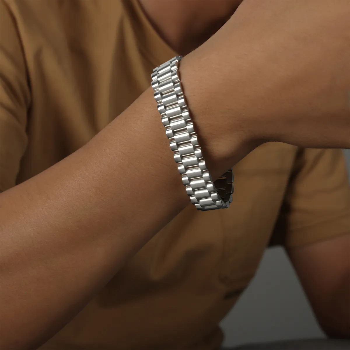 Steel Bracelet-200mm Width 15mm