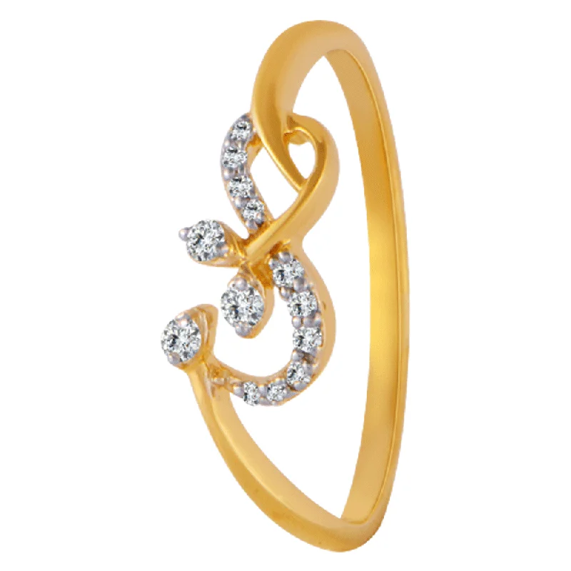 women’s custom rings-18KT (750) Yellow Gold And Diamond Ring For Women