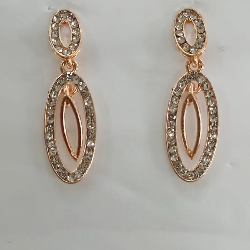 women’s gold earrings-Khushboo Jewellers Austrian Stone Dangler Earrings