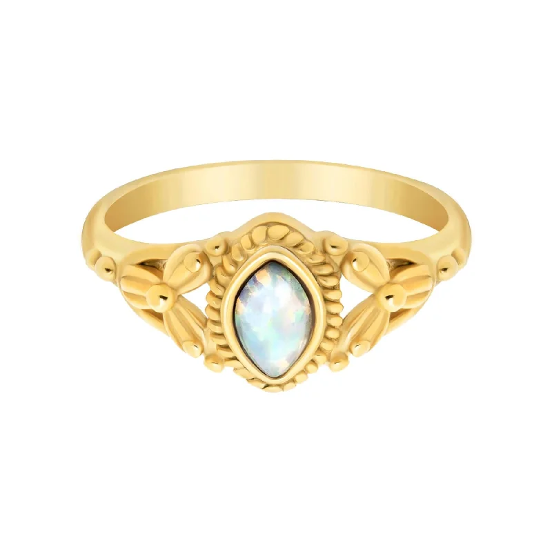 women’s simple rings-women’s simple rings-Koko Opal Ring