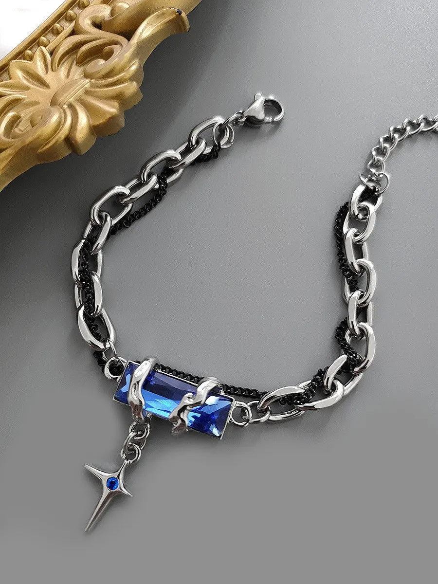 S041-B (Blue Diamond Winding Bracelet)