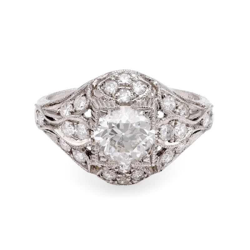 women’s chunky rings-Edwardian-Inspired Diamond Ring