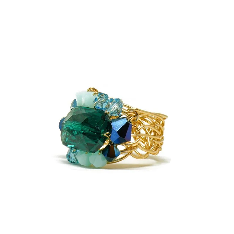 women’s colored gemstone rings-women’s colored gemstone rings-MAUI COCKTAIL RING