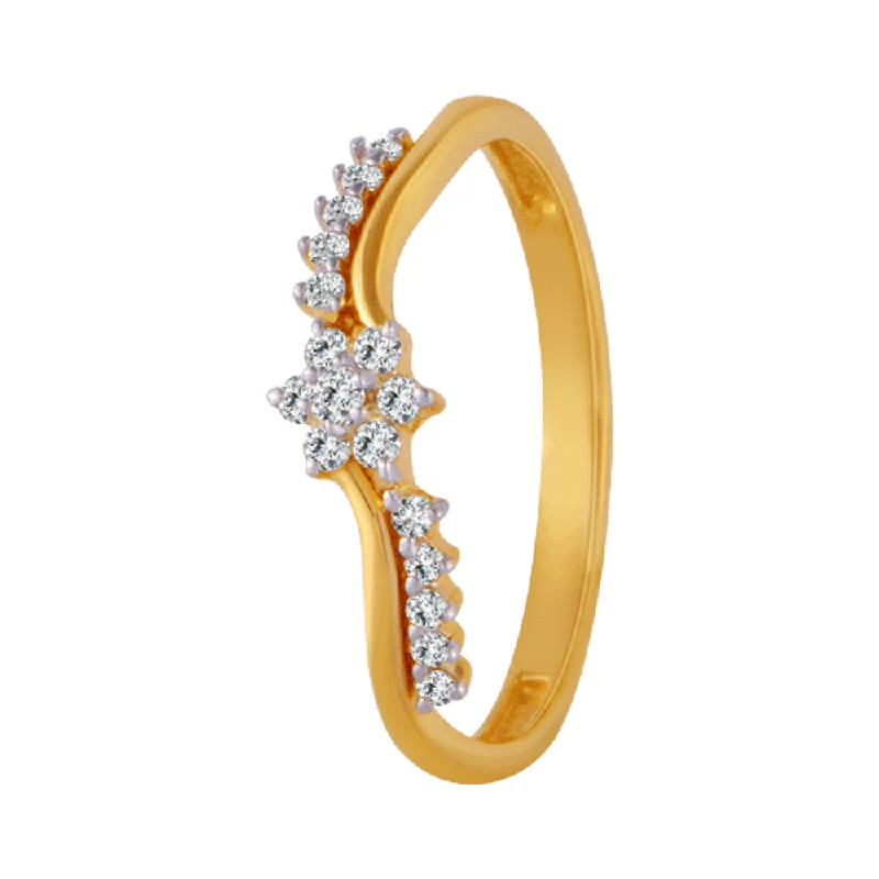 women’s luxury rings-18KT (750) Yellow Gold And Diamond Ring For Women