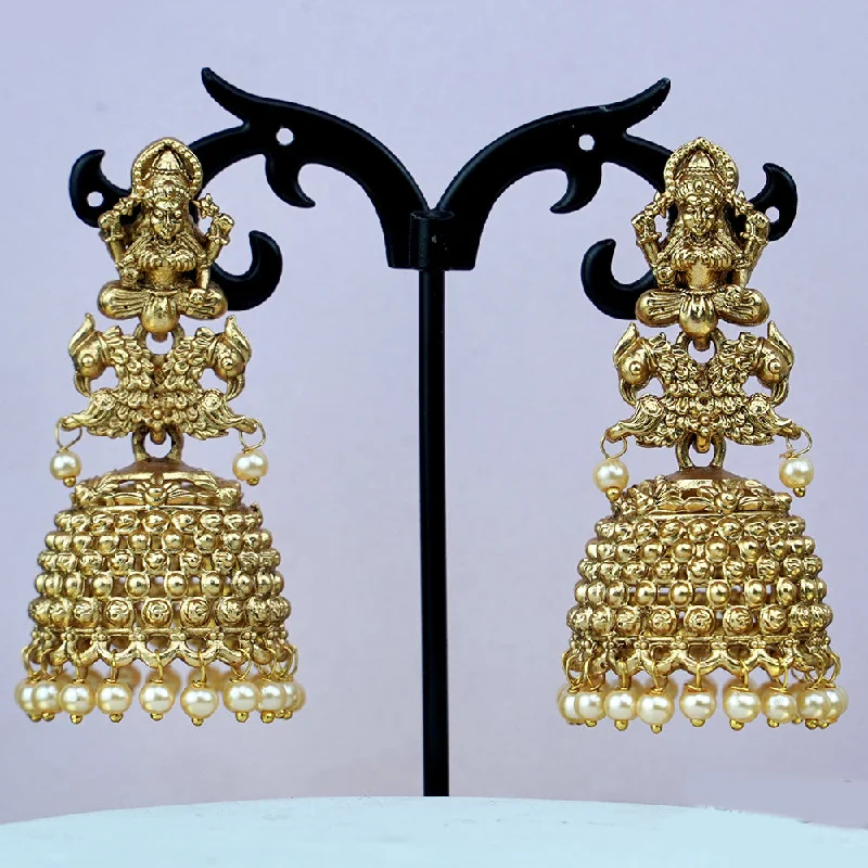 women’s hoop earrings-Diksha Collection Gold Plated Jhumki Earrings