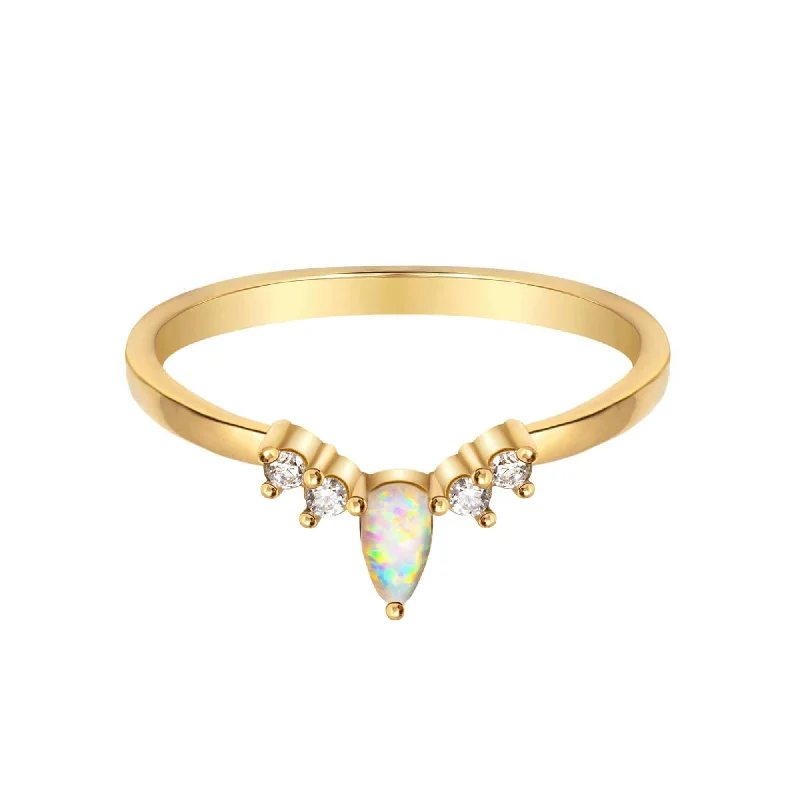 women’s luxury diamond rings-women’s luxury diamond rings-Georgia Opal Ring