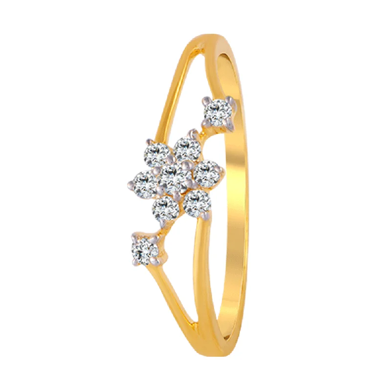 women’s stackable rings-18KT (750) Yellow Gold And Diamond Ring For Women