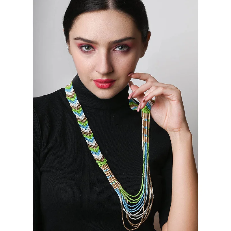 women’s chic necklaces-women’s chic necklaces-Odette Multicolour Beads Necklace