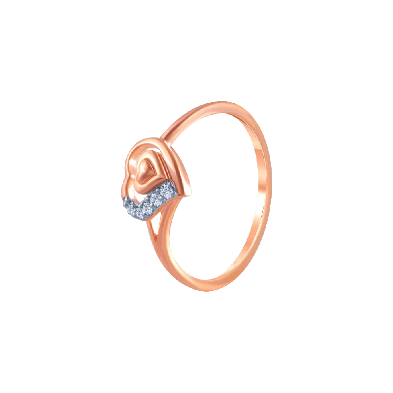 women’s radiant-cut rings-18k (750) Rose Gold And Diamond Ring For Women