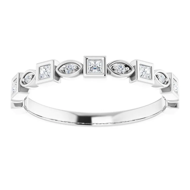 women’s diamond rings-women’s diamond rings-Platinum 1/5 CTW Natural Diamond Anniversary Band