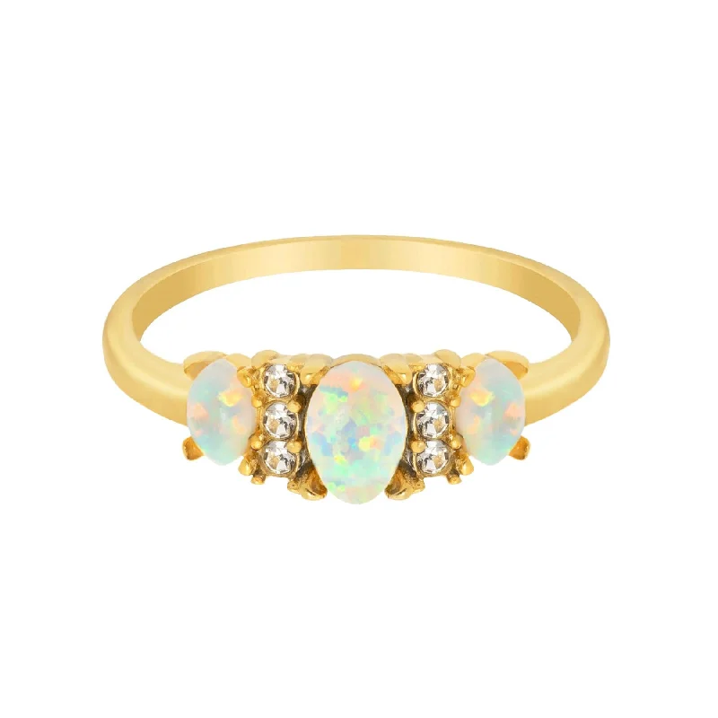 women’s sterling silver rings-women’s sterling silver rings-Lumi Opal Ring