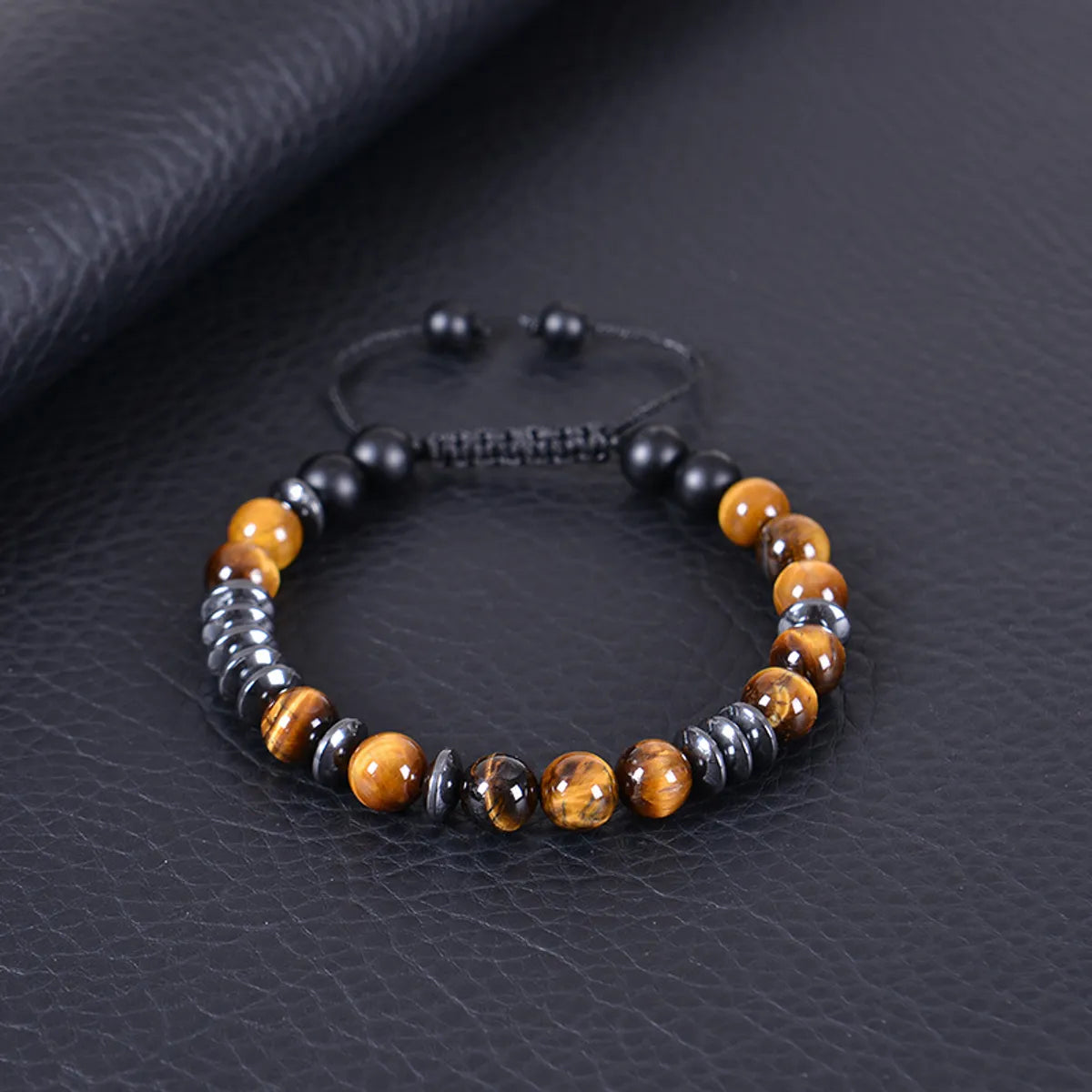 women’s statement bracelets-1 Piece Retro Geometric Natural Stone Tiger Eye Men'S Bracelets