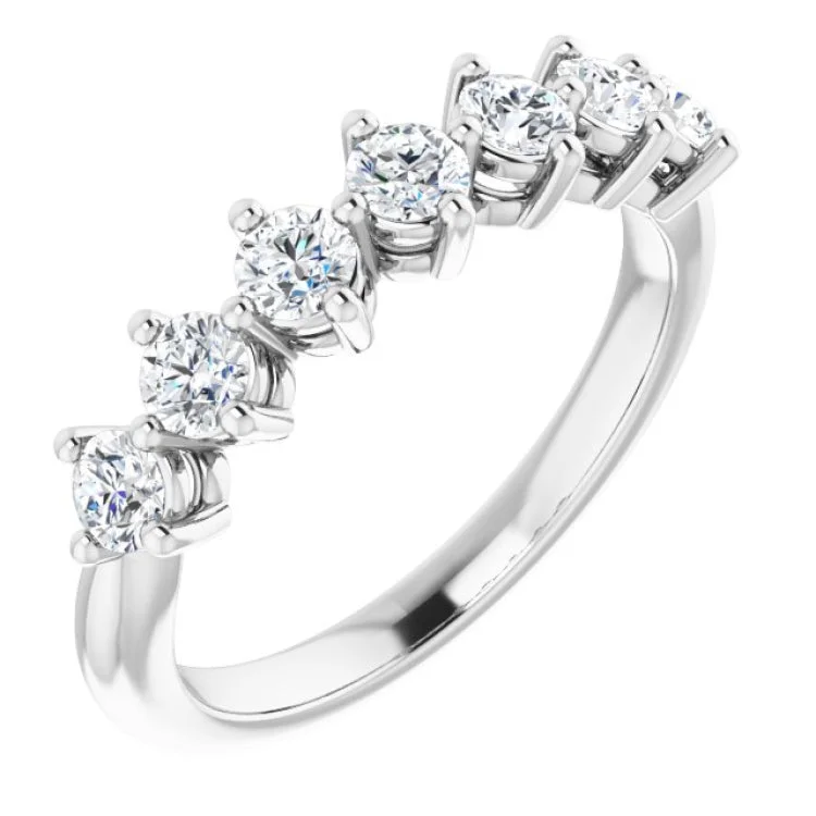 women’s sapphire rings-women’s sapphire rings-Platinum 3/4 CTW Natural Diamond Anniversary Band