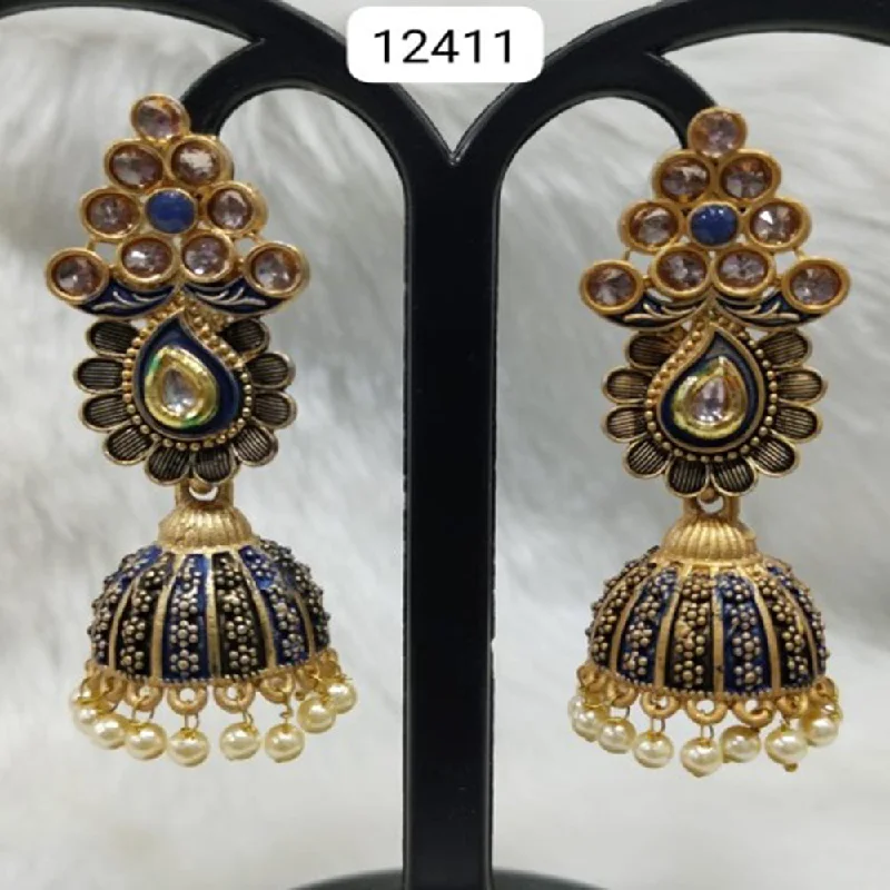 women’s long dangling earrings-Infinity Jewels Gold Plated Austrian Stone Jhumki Earrings