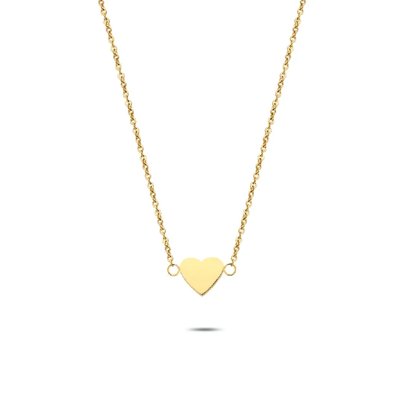 women’s minimalist necklaces-women’s minimalist necklaces-Heart necklace gold