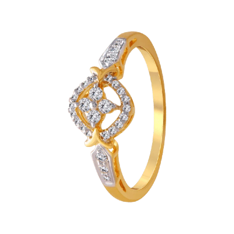 women’s men’s rings for women-18KT (750) Yellow Gold And Diamond Ring For Women