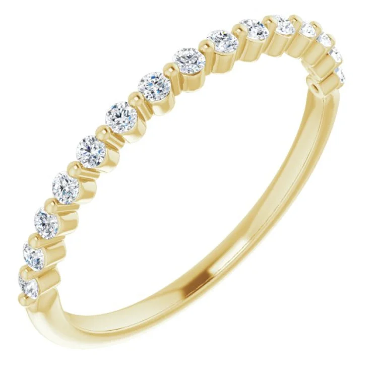 women’s engraving rings-women’s engraving rings-14K Yellow 1/5 CTW Natural Diamond Anniversary Band