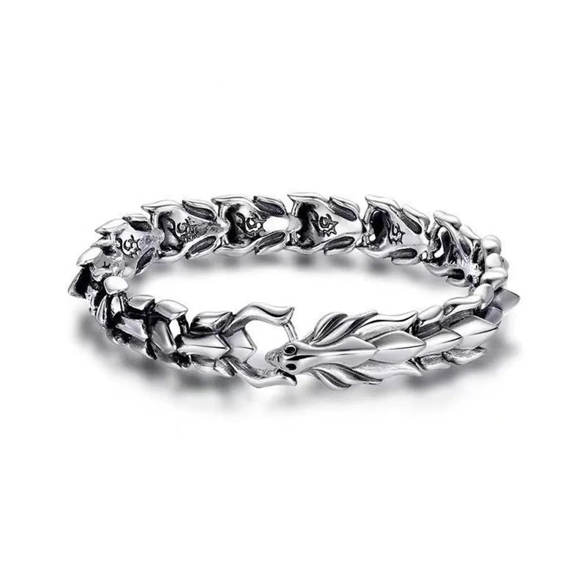 Dragon Ancient Bracelet Vintage Silver 20cm