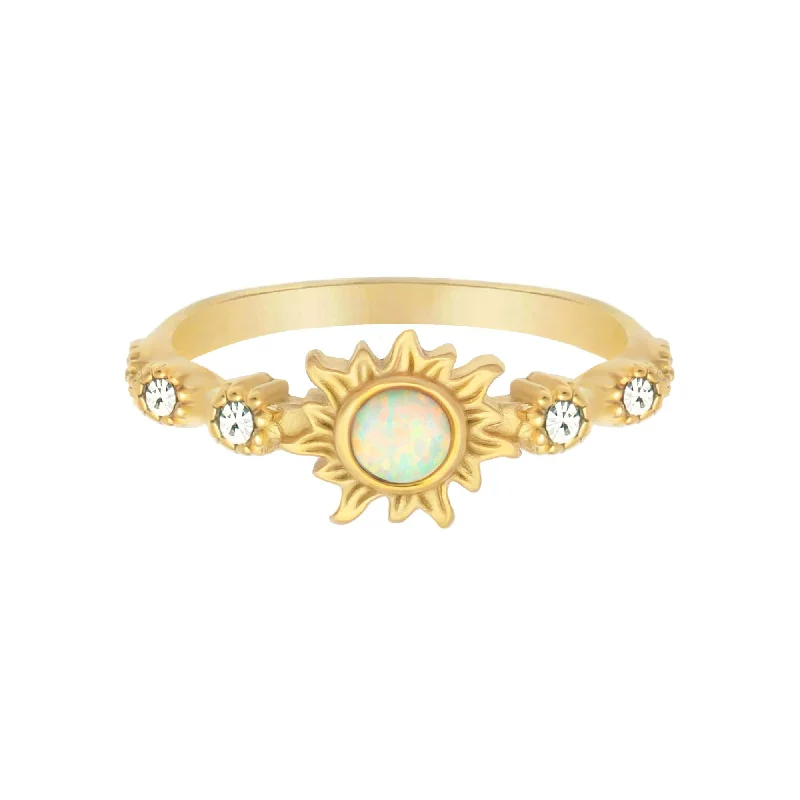 women’s silver rings-women’s silver rings-Tranquil Opal Ring