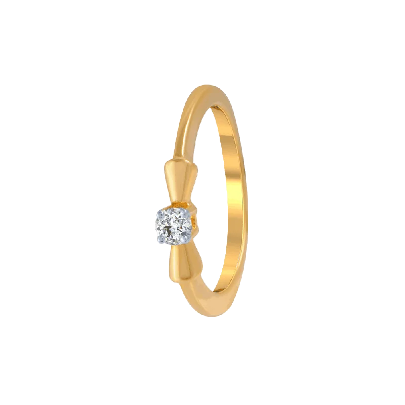 women’s luxury rings-18KT (750) Yellow Gold And Diamond Ring For Women