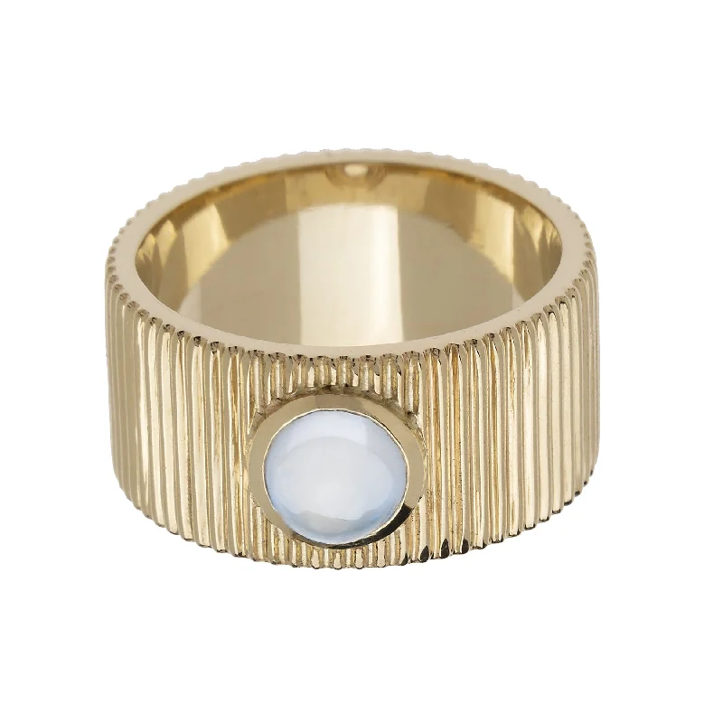 women’s vintage-inspired rings-women’s vintage-inspired rings-Centered Moonstone Ring