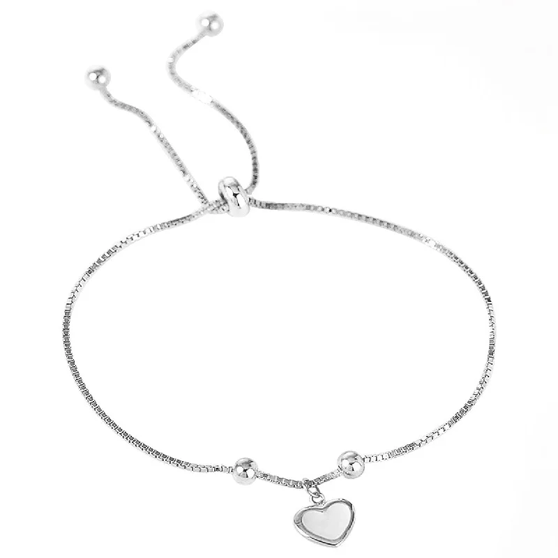 Shell Heart Bracelet-Silver