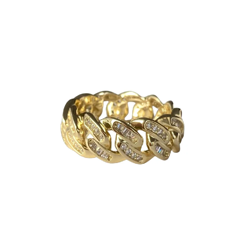 women’s statement rings-women’s statement rings-Noellery Baguette Chain Link Ring