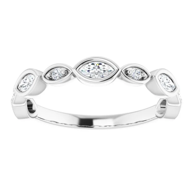 women’s men’s rings for women-women’s men’s rings for women-14K White 3/8 CTW Natural Diamond Anniversary Band