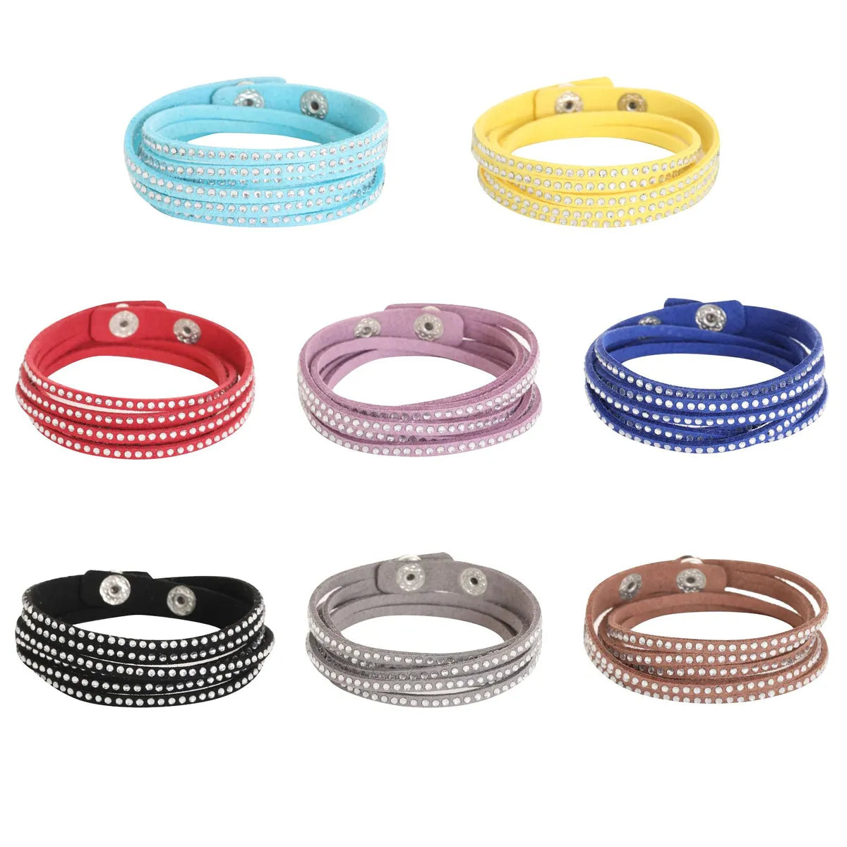 women’s personalized bangles-Casual Round Korean Velvet Wholesale Bracelets