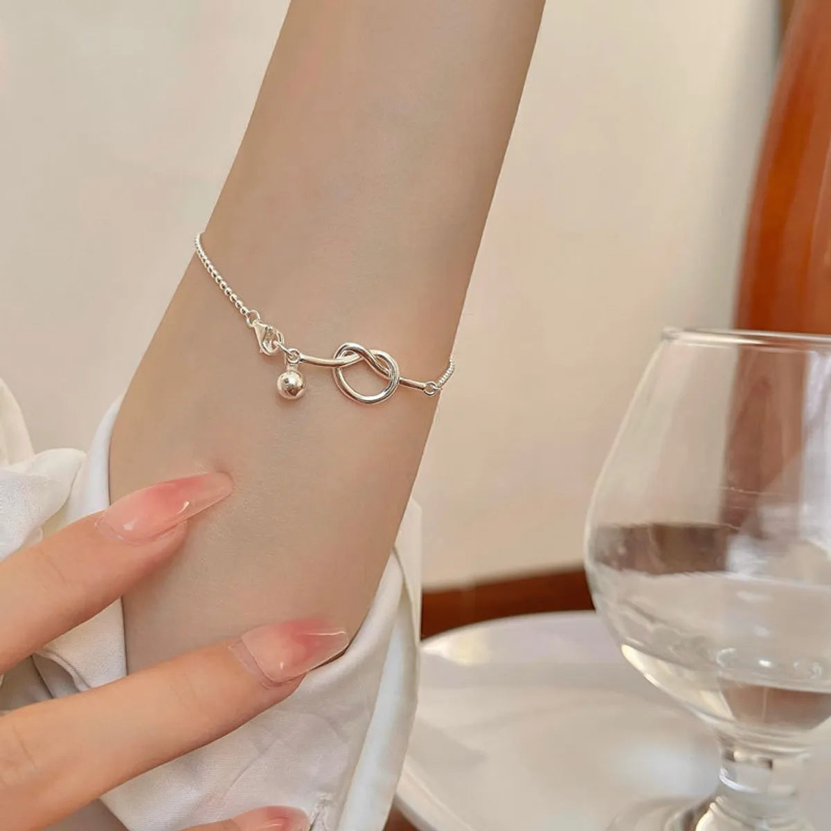 women’s classic bracelets-Simple Style Solid Color Sterling Silver Plating Gold Plated Bracelets