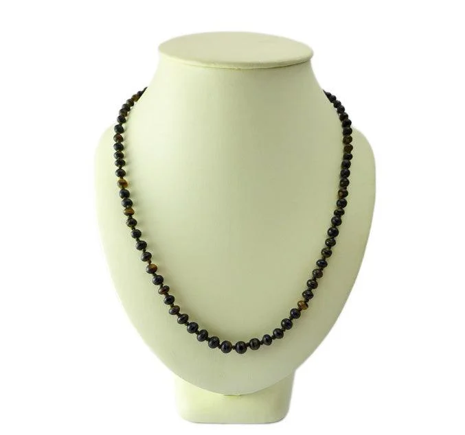 women’s eternity necklaces-women’s eternity necklaces-Victorian 9ct Gold Tortoiseshell Bead Necklace