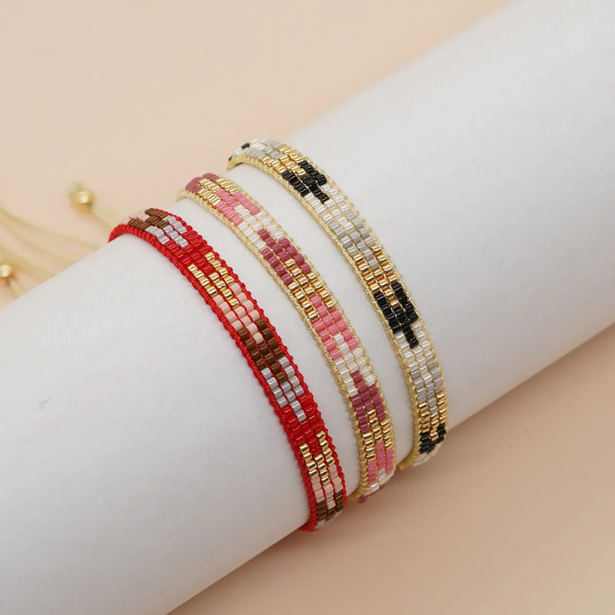 women’s luxury bracelets-Classic Style Color Block Glass Wholesale Bracelets