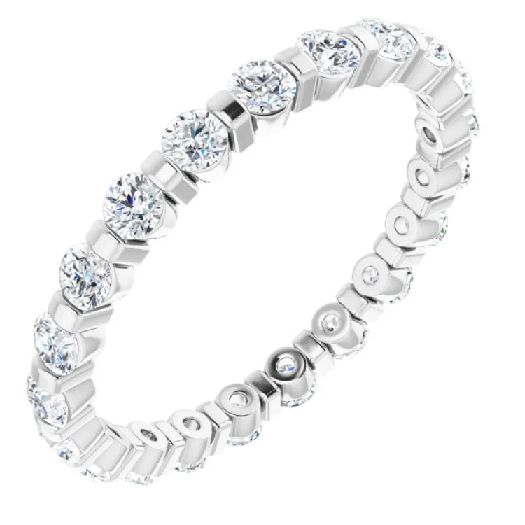 women’s infinity diamond rings-women’s infinity diamond rings-14K White 3/4 CTW Natural Diamond Eternity Band Size 7