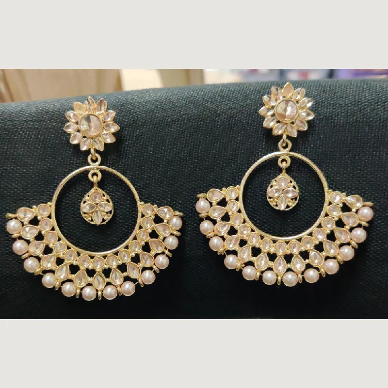 women’s enamel earrings-Shreeji Gold Plated Dangler Earrings