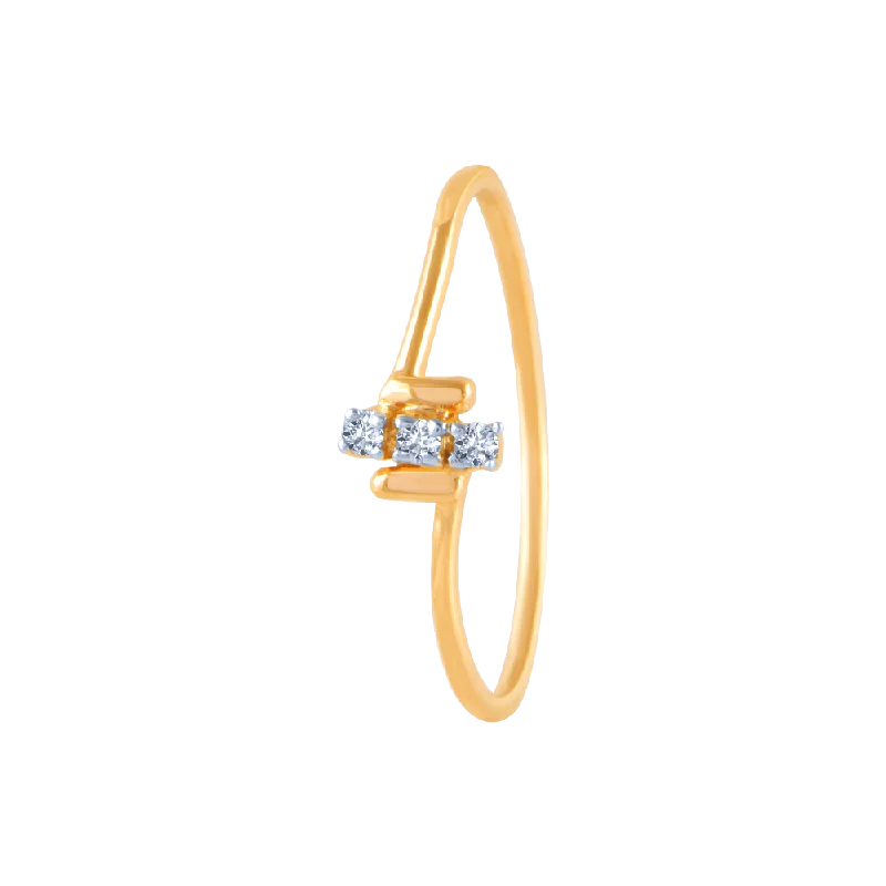 women’s anniversary rings-18k (750) Yellow Gold And Diamond Ring For Women