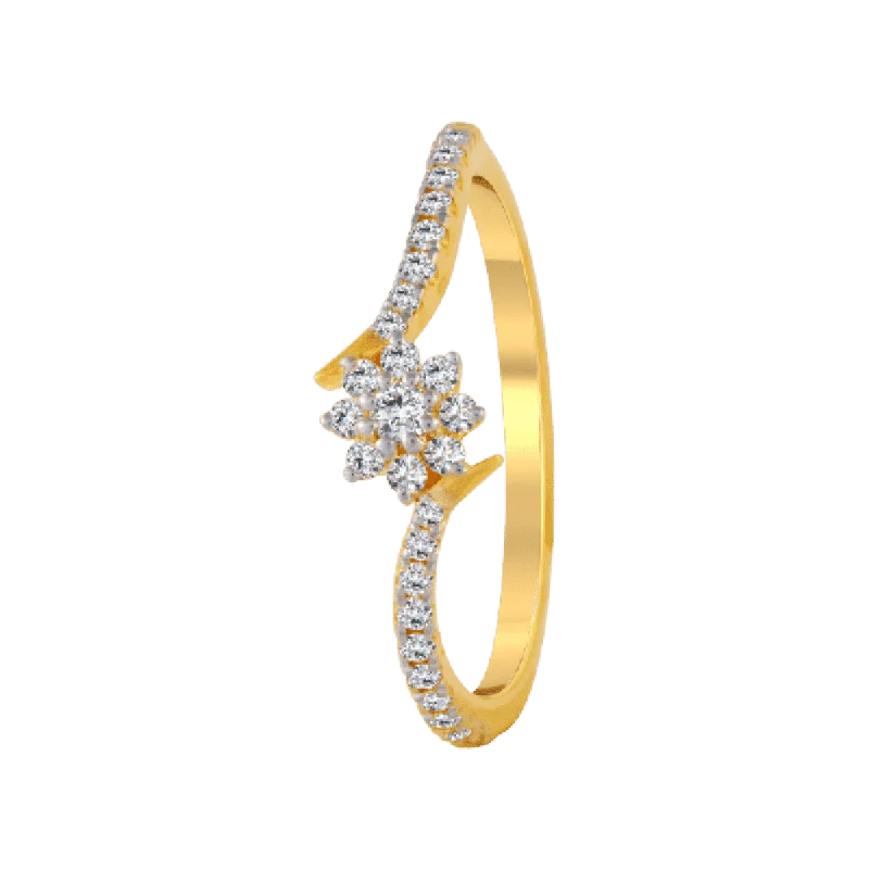 women’s eternity bands-18KT (750) Yellow Gold And Diamond Ring For Women