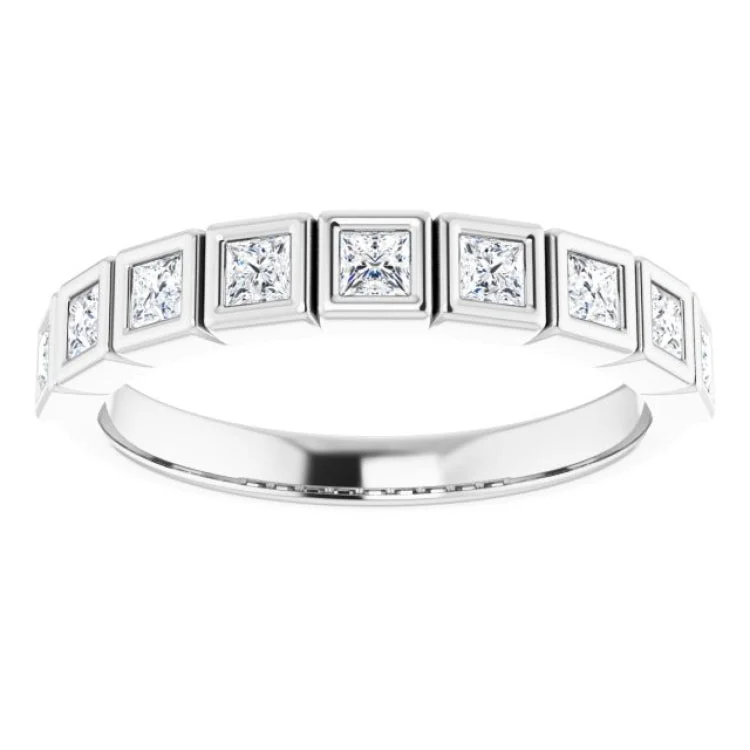 women’s solitaire diamond rings-women’s solitaire diamond rings-14K White 5/8 CTW Natural Diamond Anniversary Band