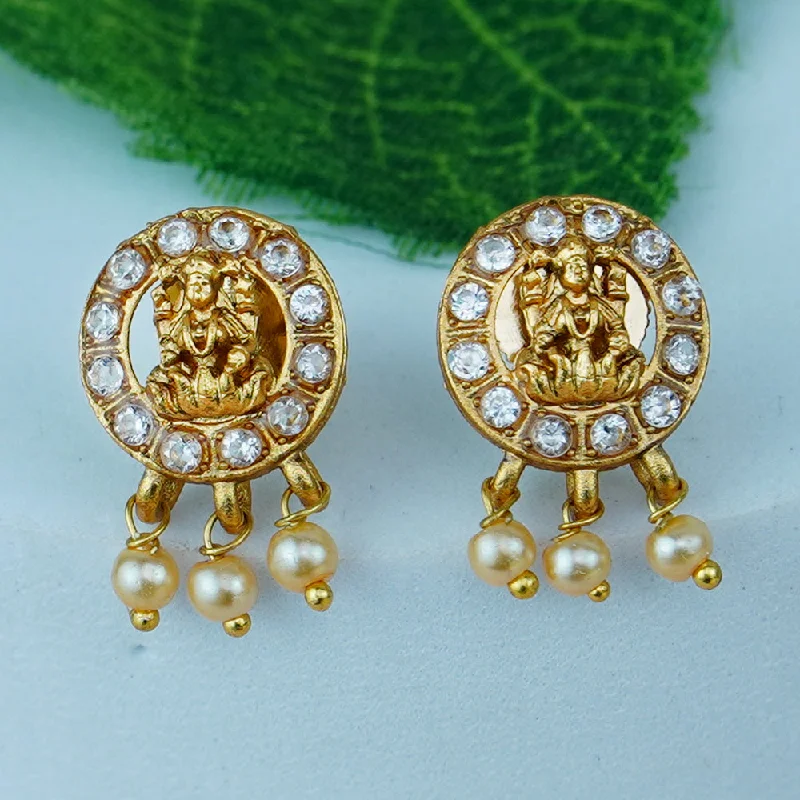 women’s gold earrings-Diksha Collection Gold Plated Dangler Earrings