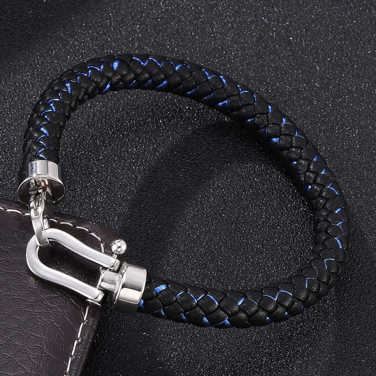 Blue and Black Leather [Steel Color