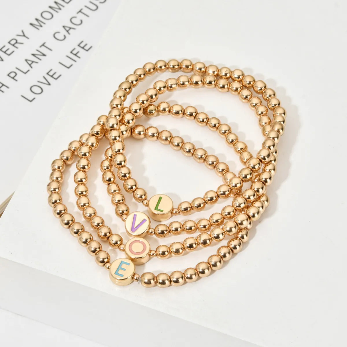 women’s leather bracelets-Lady Classic Style Letter Alloy Wholesale Bracelets