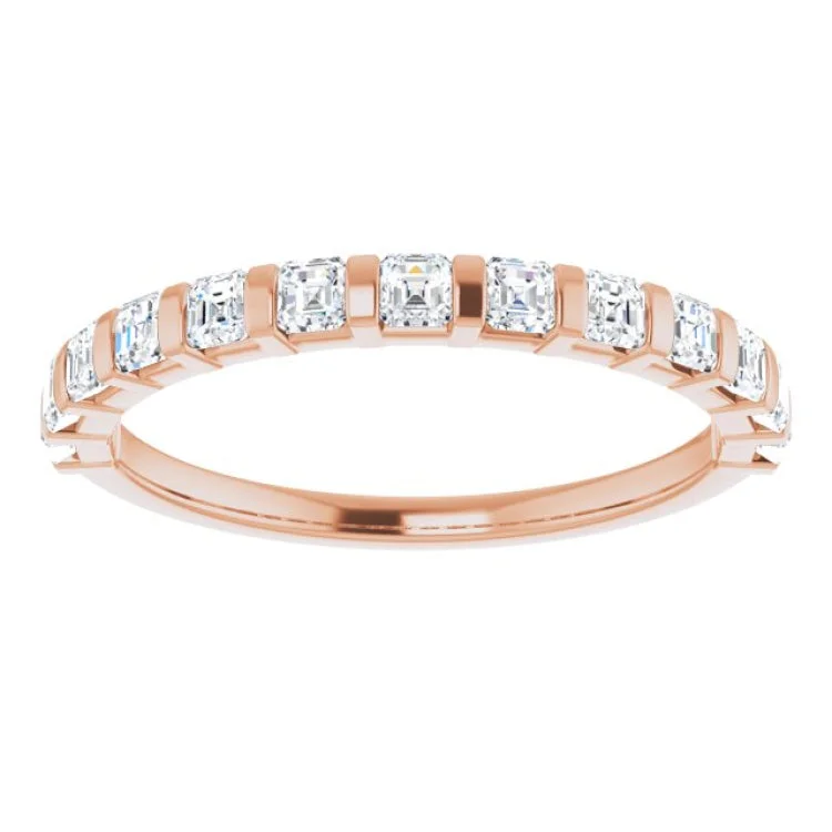 women’s vintage diamond rings-women’s vintage diamond rings-14K Rose 5/8 CTW Natural Diamond Anniversary Band