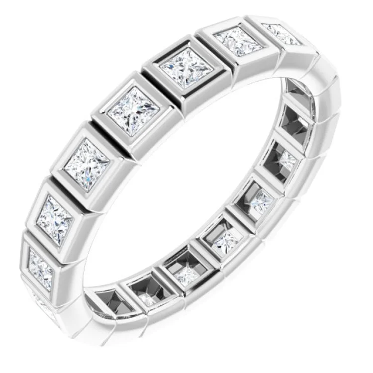 women’s high-end rings-women’s high-end rings-14K White 5/8 CTW Natural Diamond Eternity Band Size 7