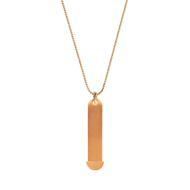 women’s elegant necklaces-women’s elegant necklaces-Mesh charm necklace rosé gold