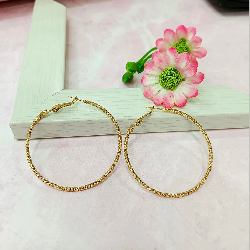 women’s fine gold earrings-Infinity Jewels Gold Plated Hypoallergenic Nickel Free Hoop Earrings